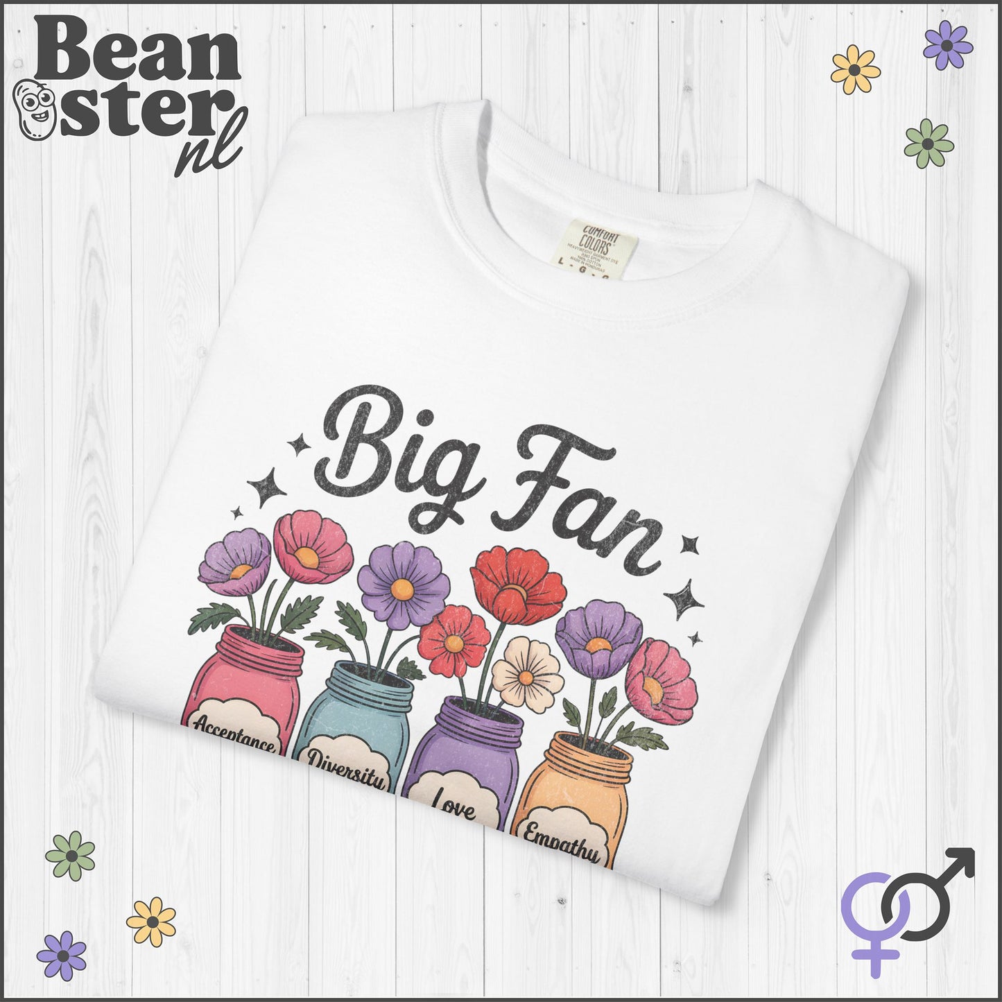 Cute Jar Graphic Tee – Human Rights Flower Slogan Shirt