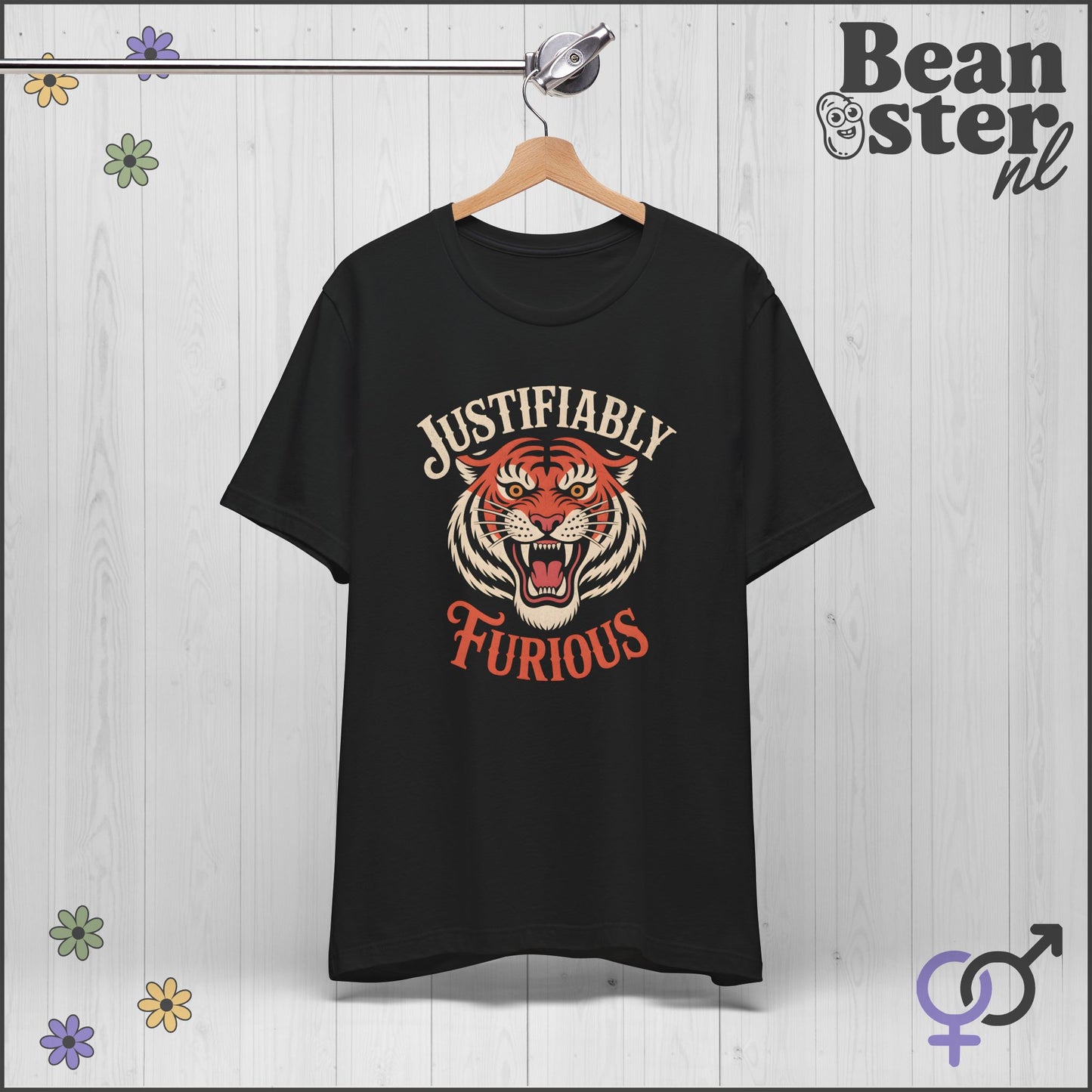 Justifiably Furious Tiger Tee | Retro Political Shirt