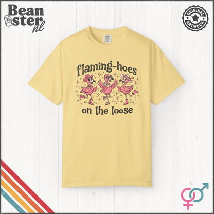 Flaming-hoes Funny Flamingo Graphic T-Shirt