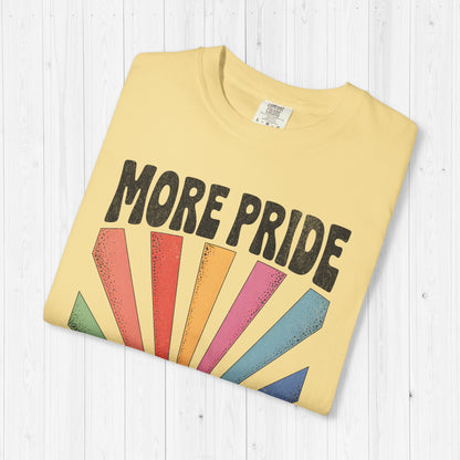 More Pride Less Prejudice Retro Rainbow Tee 🌈