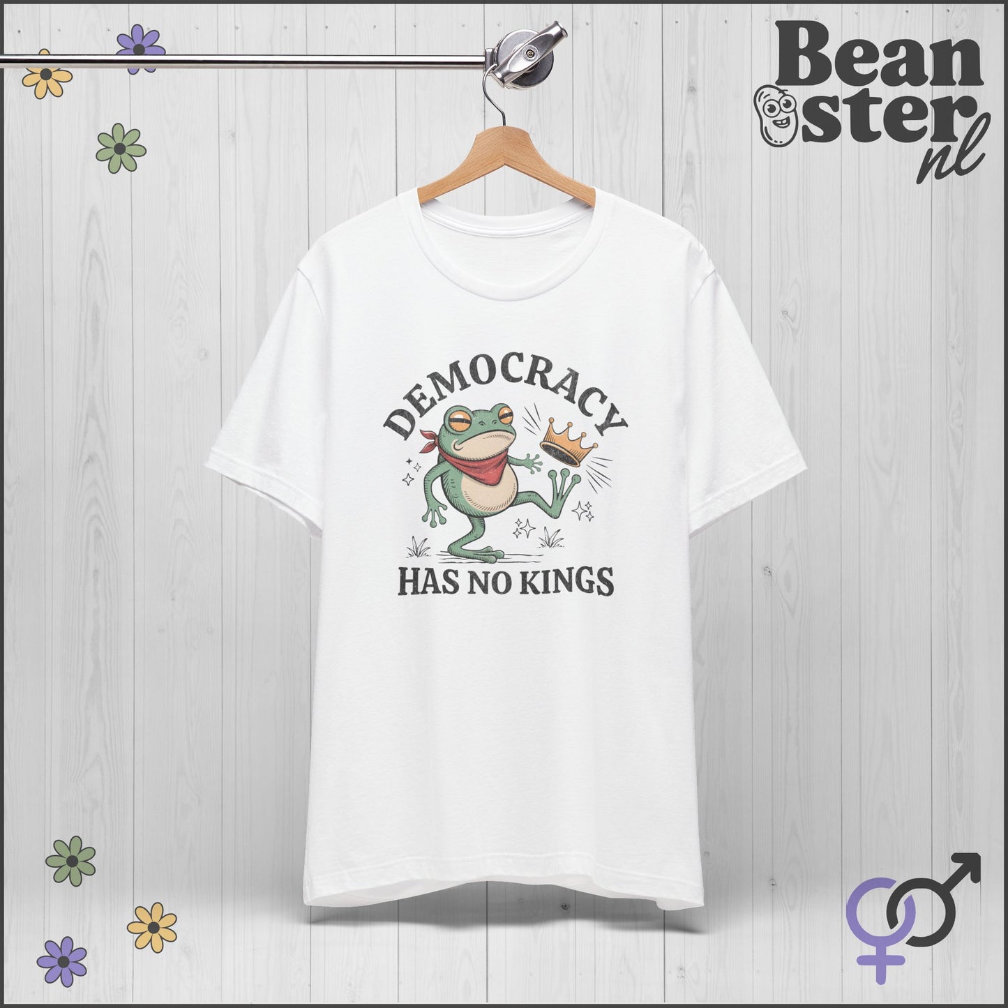 Sassy Frog Shirt – Democracy Has No Kings Tee