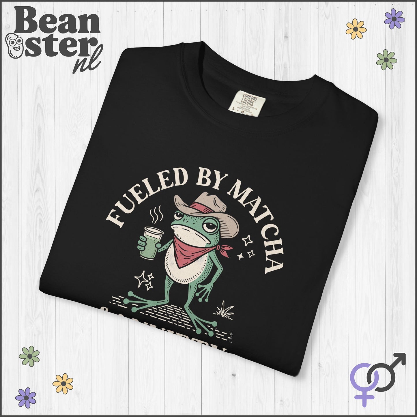 Fueled by Matcha & Anxiety Frog Meme T-Shirt