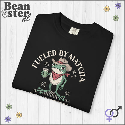 Fueled by Matcha & Anxiety Frog Meme T-Shirt