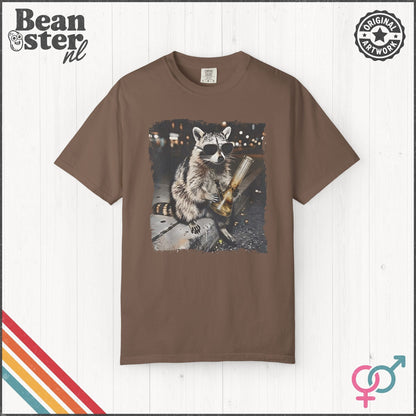 Smoking Raccoon Meme T-Shirt | Funny Vintage Animal Tee