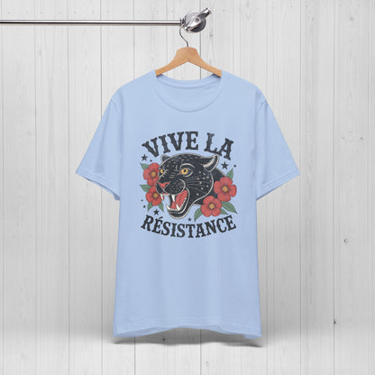 Vive la Résistance Tee – Retro Panther Floral Shirt