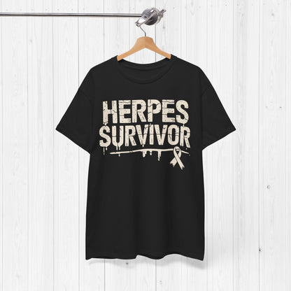 “Herpes Survivor” Funny STD T-Shirt