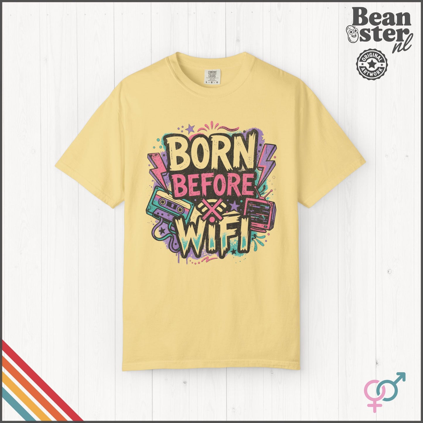 Born Before WiFi T-Shirt | 80s Kid Retro Tech Tee