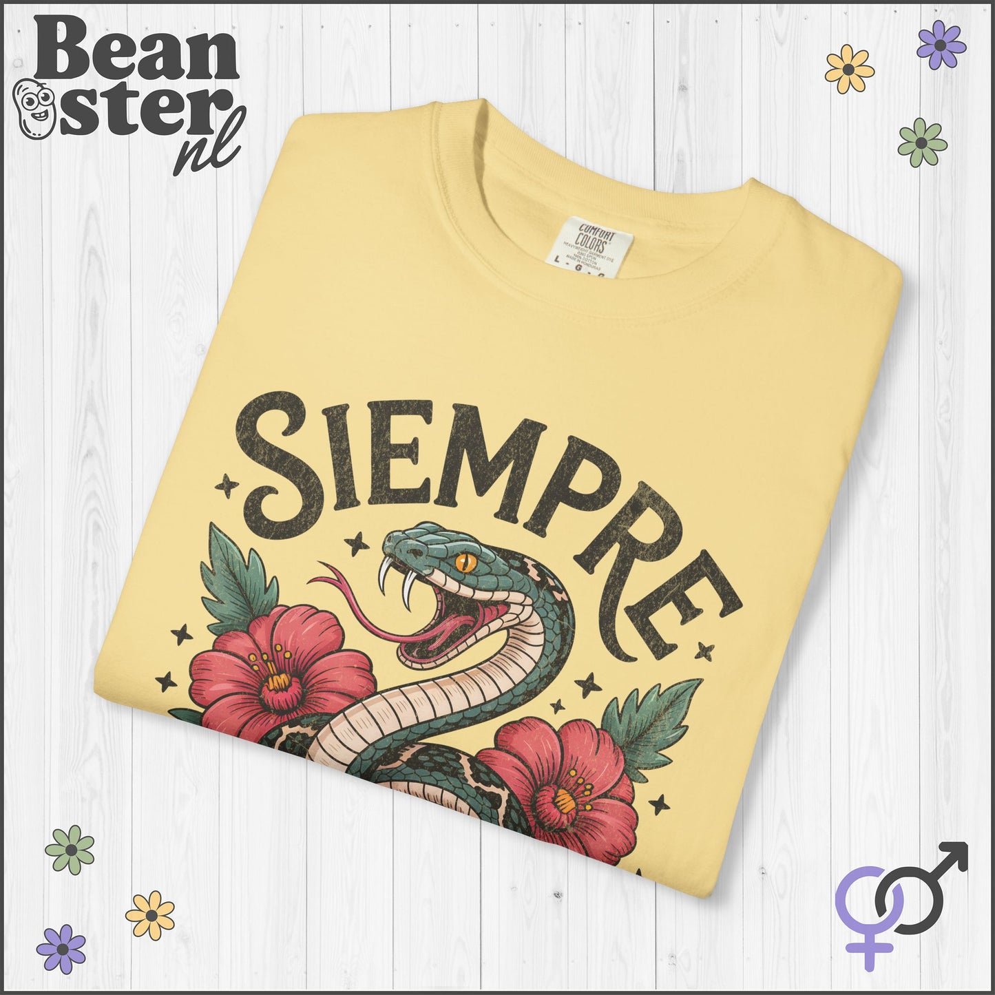 Siempre Antifascista Floral Snake Shirt – Protest Tee