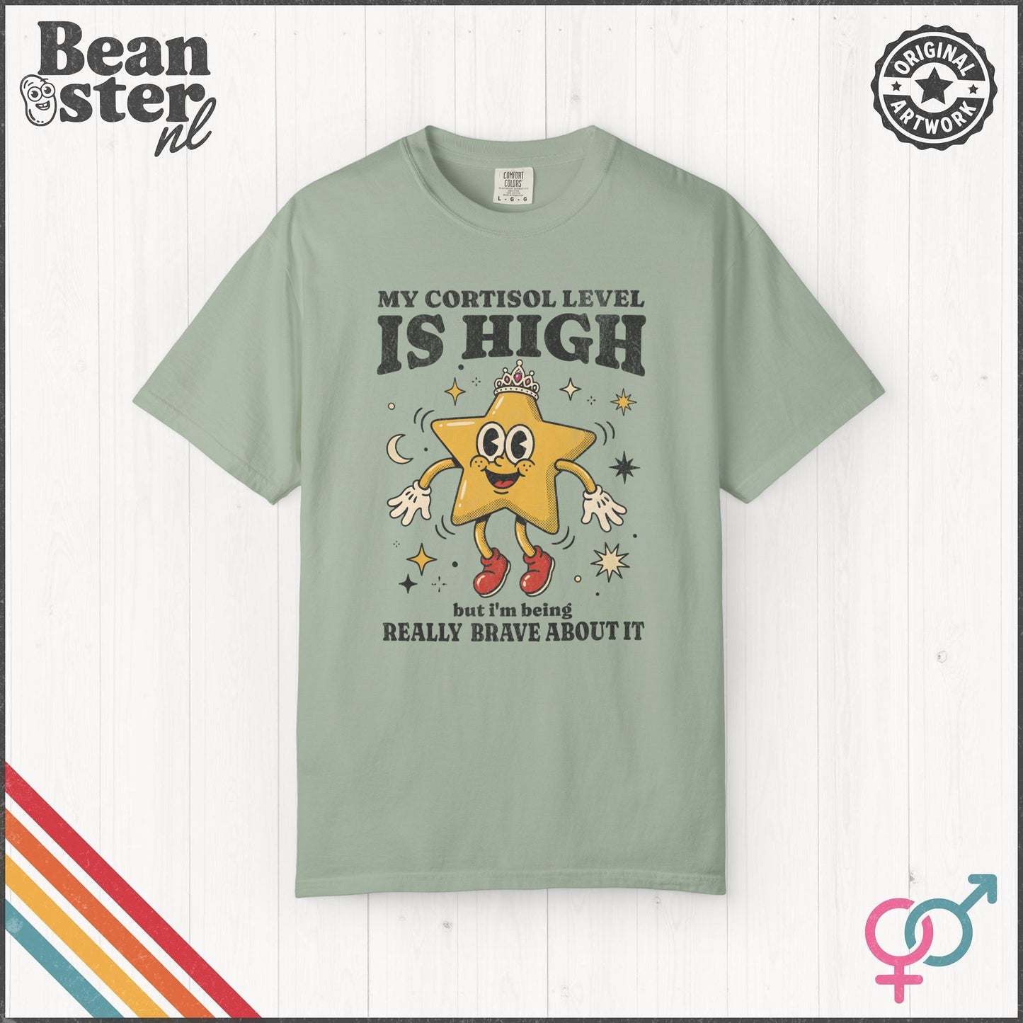 Funny Cortisol Graphic T-Shirt – Anxiety Humor Meme Tee