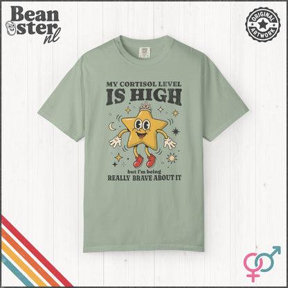Funny Cortisol Graphic T-Shirt – Anxiety Humor Meme Tee