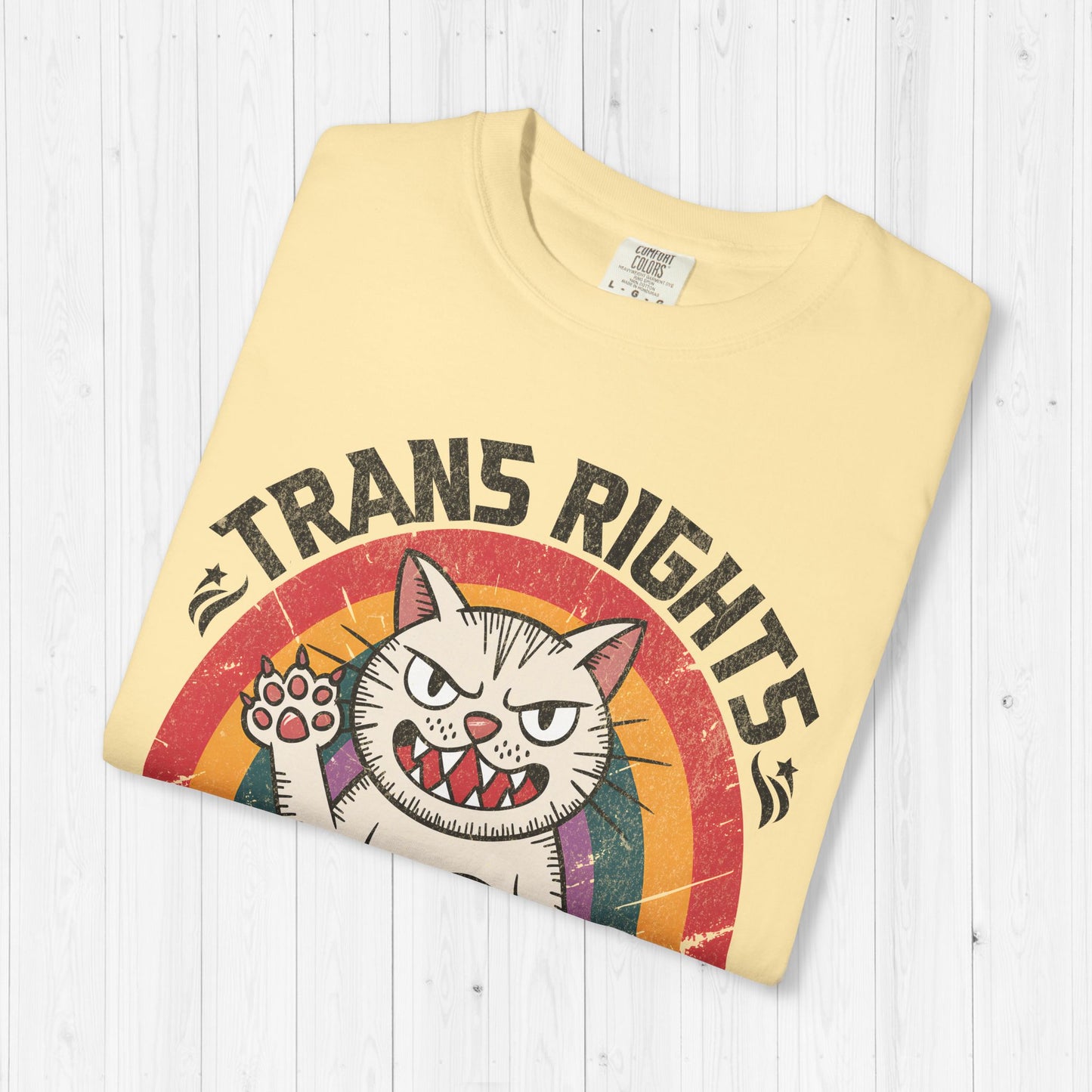Trans Rights or I Bites Shirt – Funny LGBTQ Cat Tee