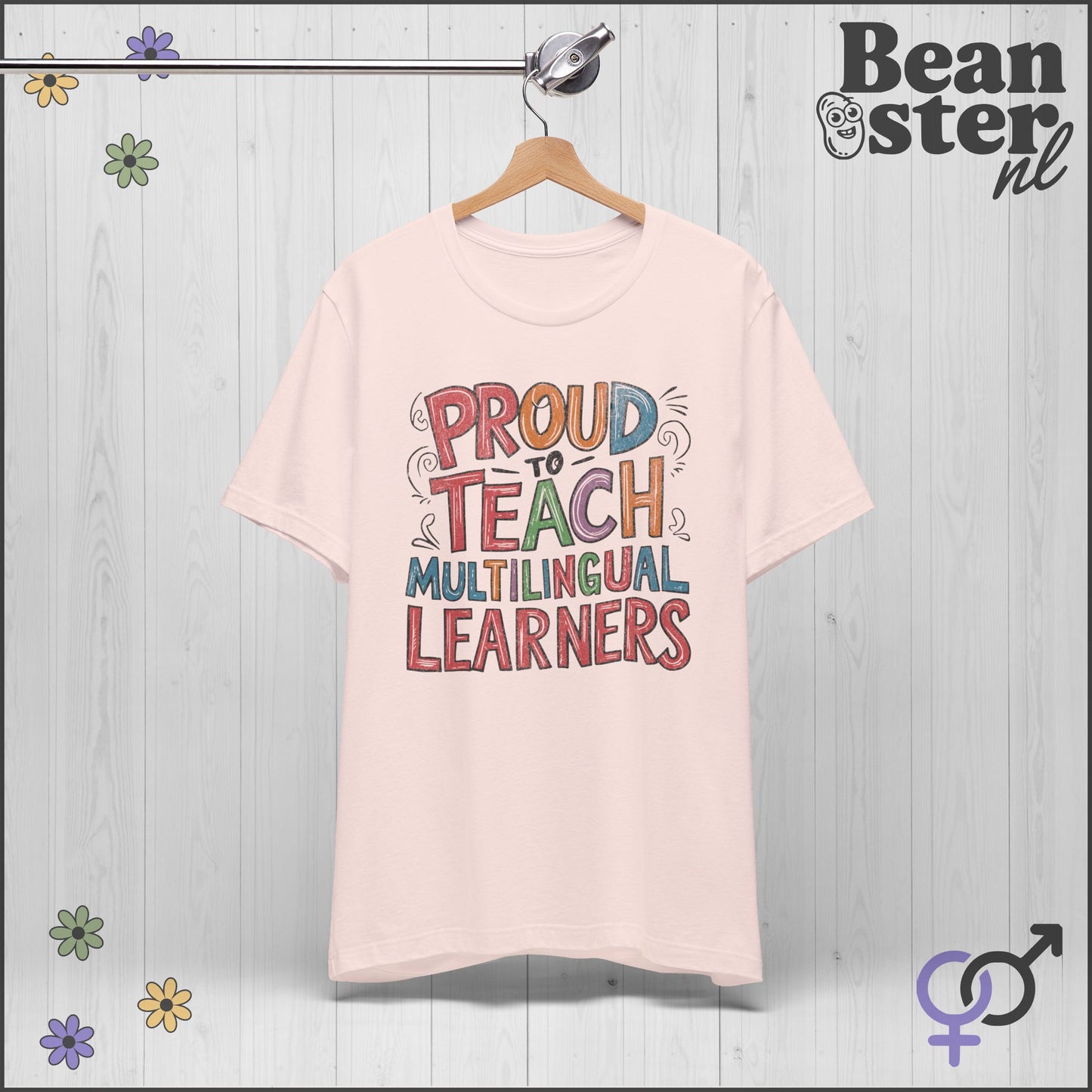 Proud to Teach Multilingual Learners Funny Teacher Tee