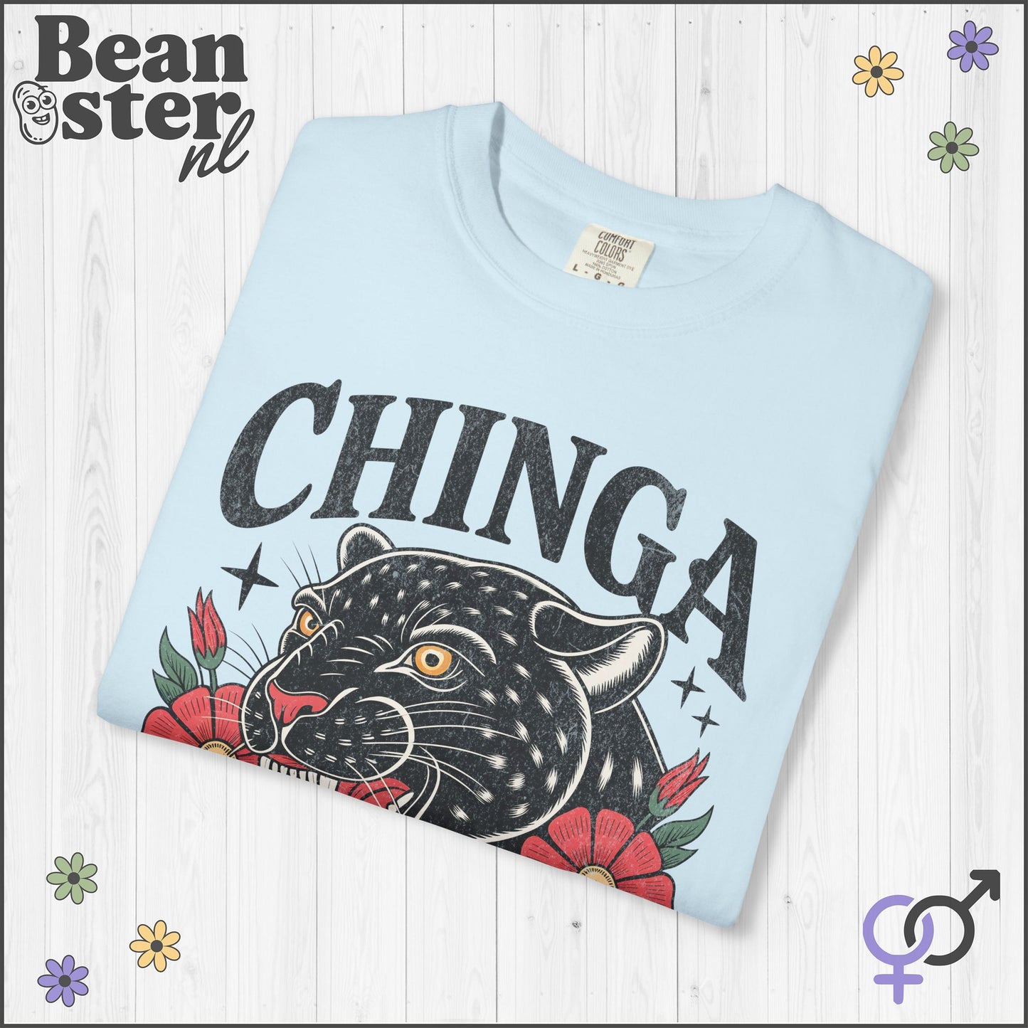 Chinga La Migra Shirt – Vintage Panther Floral Protest Tee