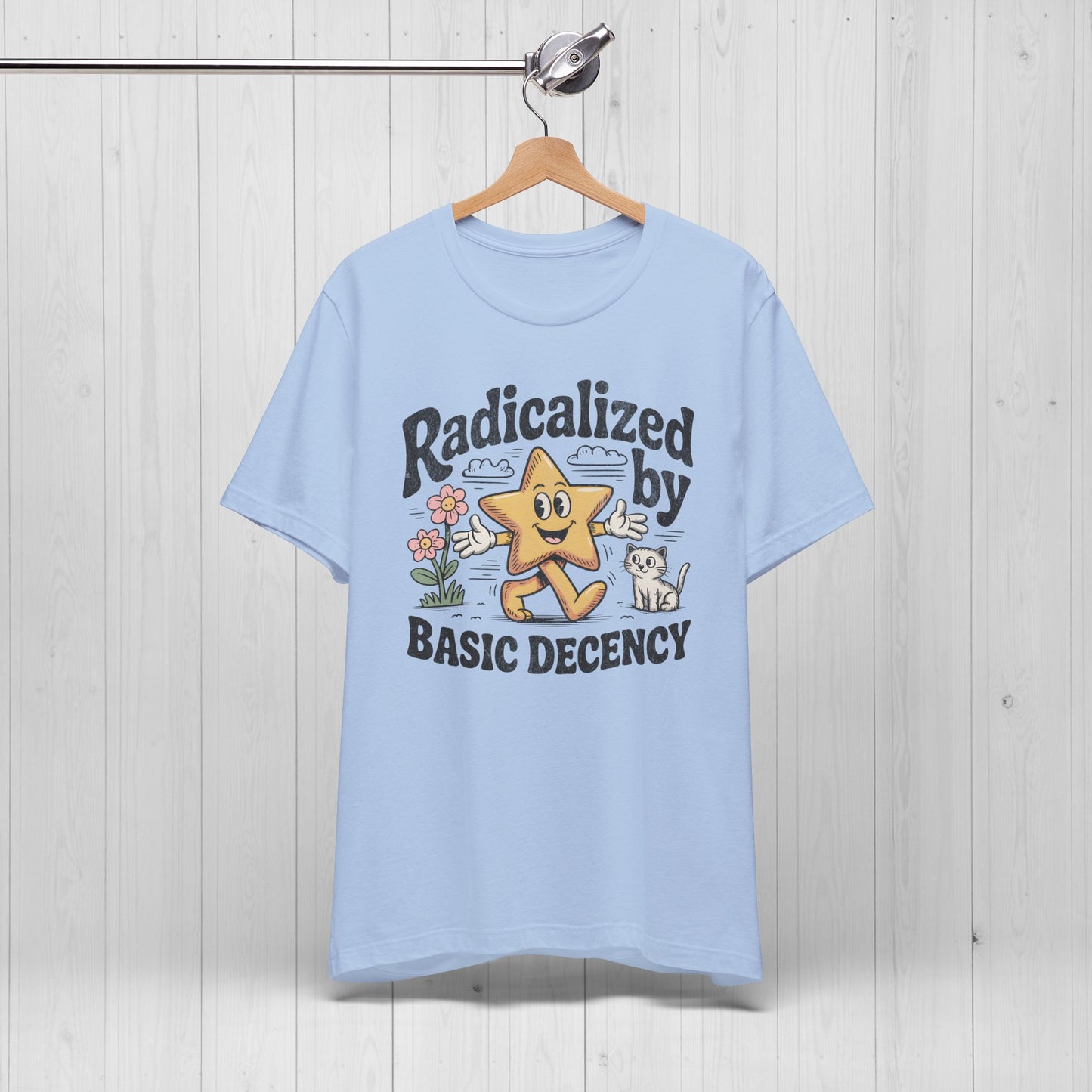Radicalized By Basic Decency - Quirky Star T-Shirt