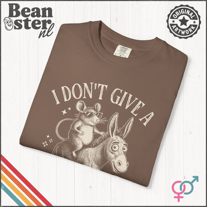 I don't give a rat's ass - Donkey Rat Shirt – Snarky Saying Tee