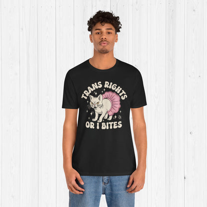 Trans Rights or I Bites Shirt – Sassy Cat Pride Tee