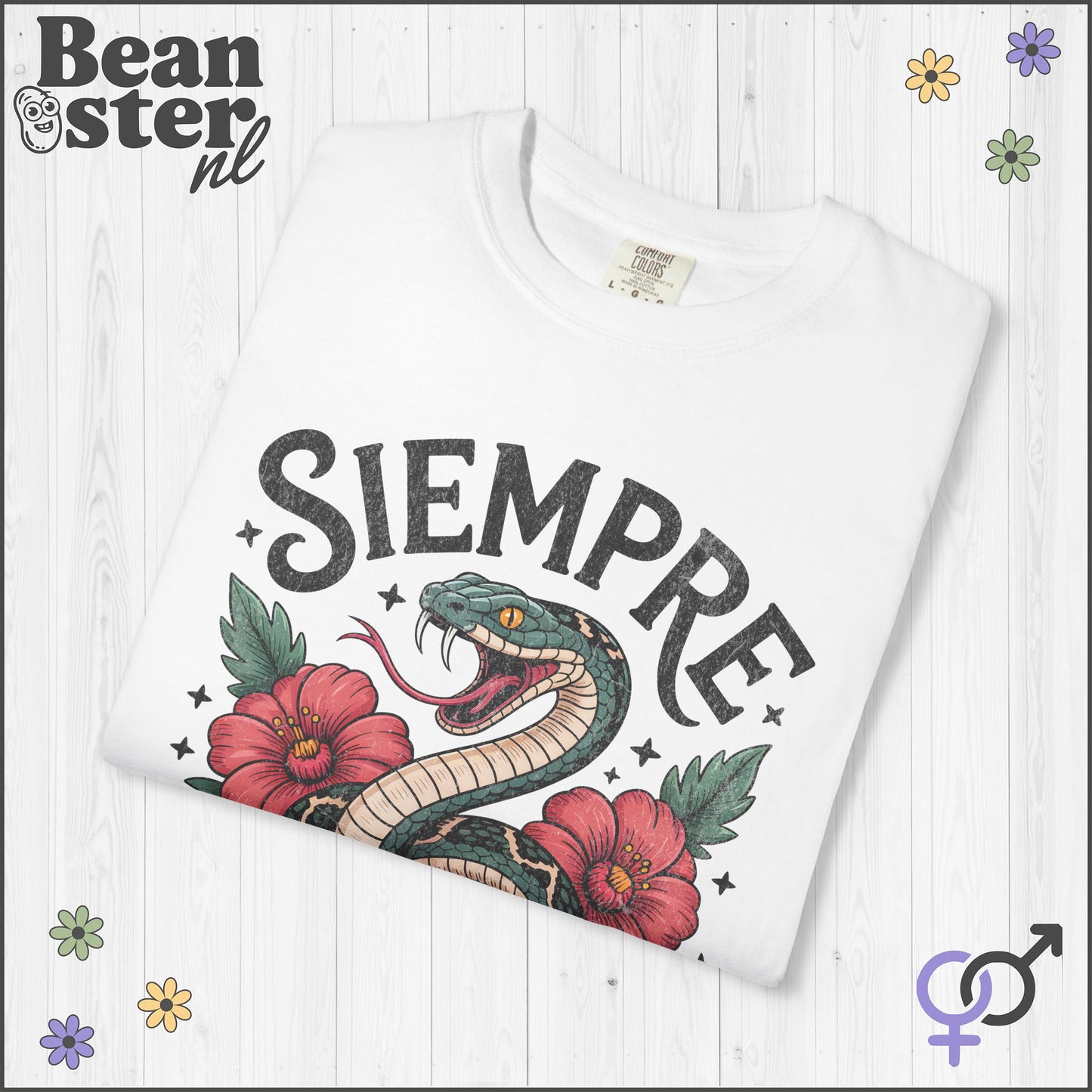 Siempre Antifascista Floral Snake Shirt – Protest Tee