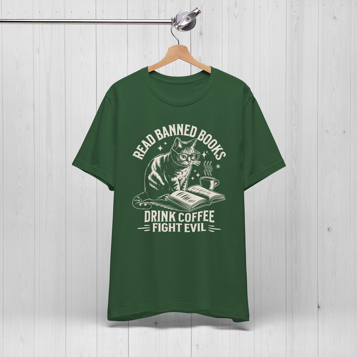 Read Books Drink Coffee Fight Evil Shirt