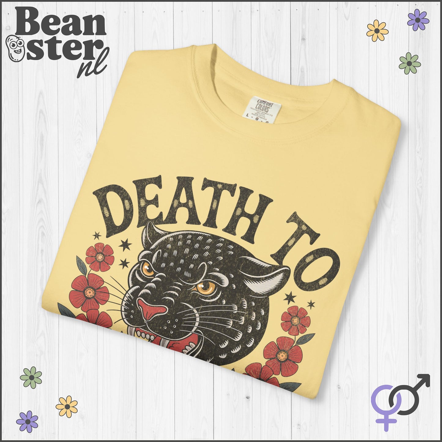 Death To Tyrants Shirt – Retro Black Panther Flower Tee