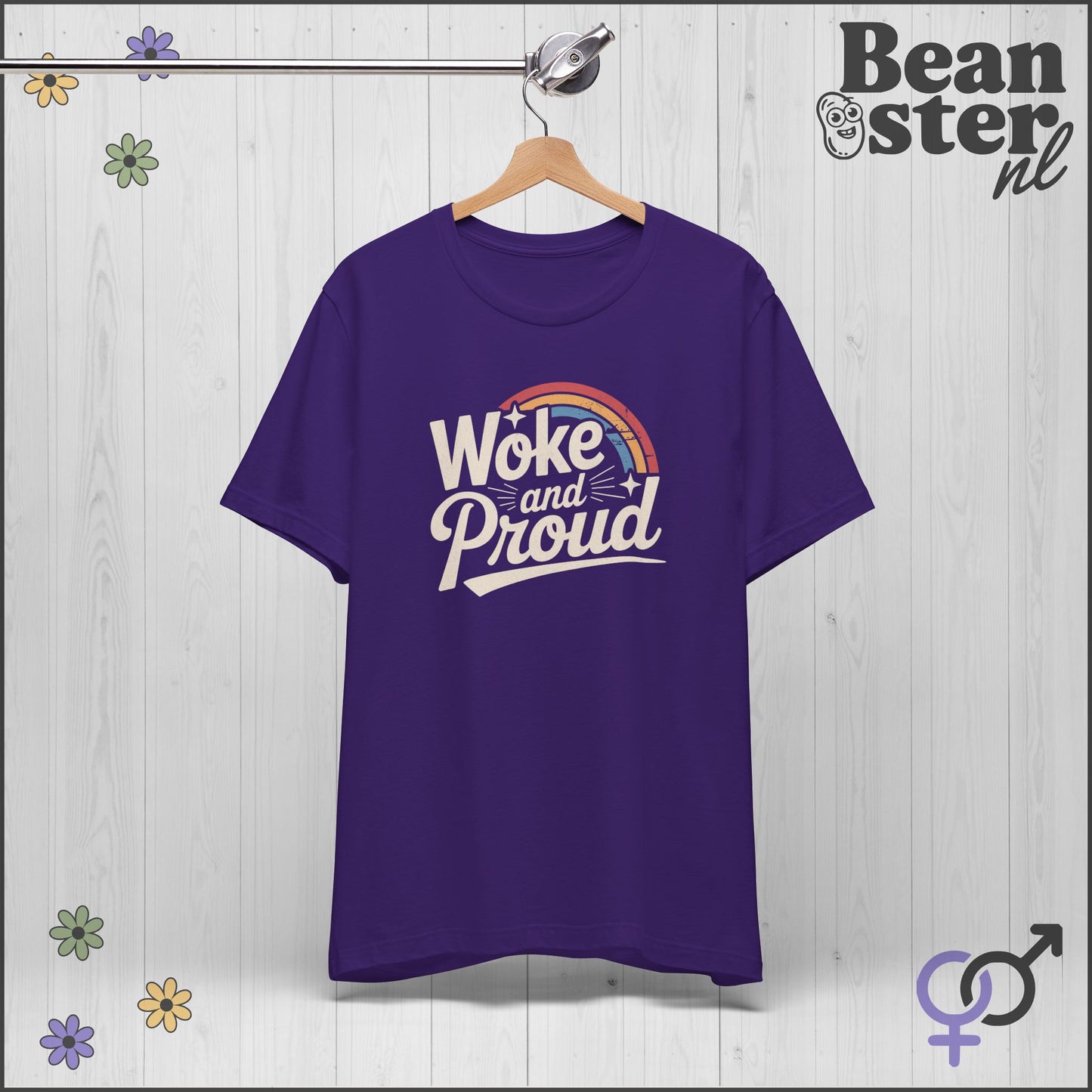 Woke And Proud Shirt | Retro Rainbow