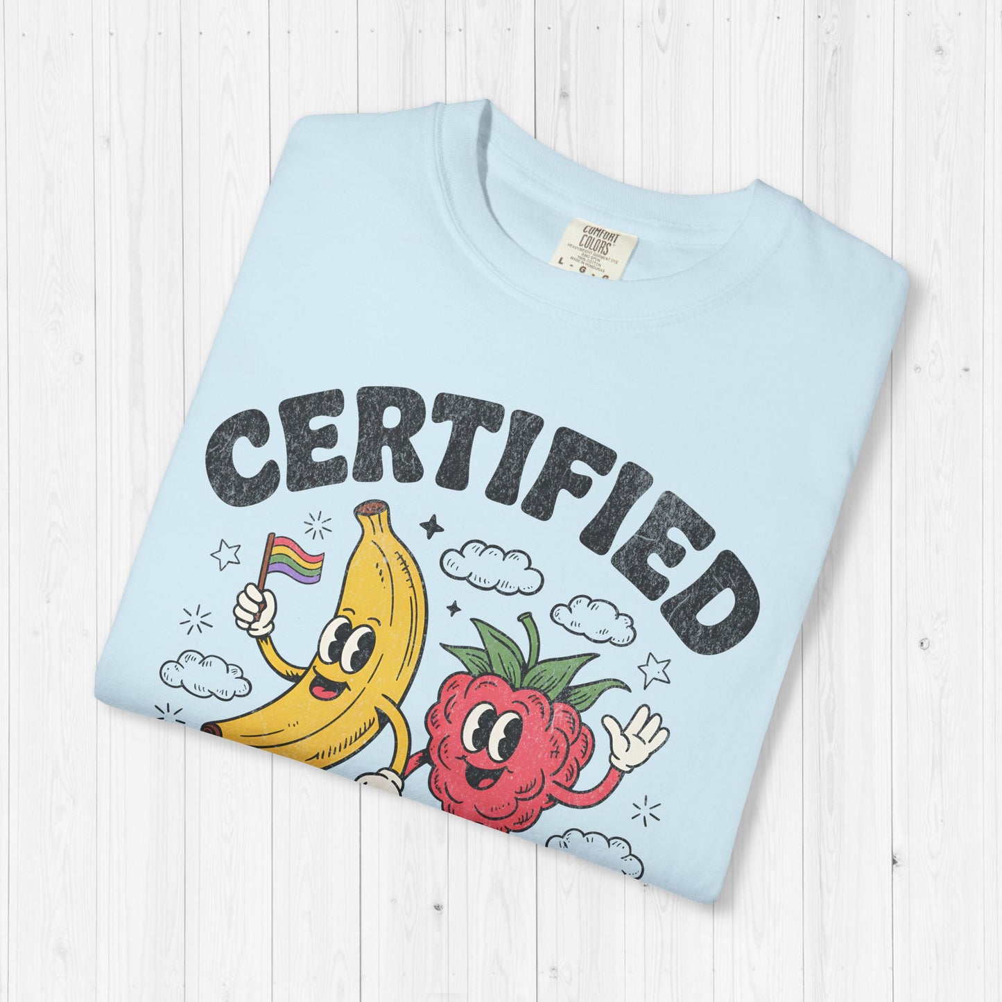 Certified Fruit Snack Tee – Cute Retro LGBTQ Shirt 🍌💖