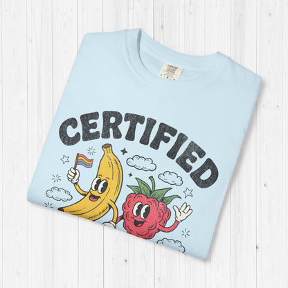 Certified Fruit Snack Tee – Cute Retro LGBTQ Shirt 🍌💖