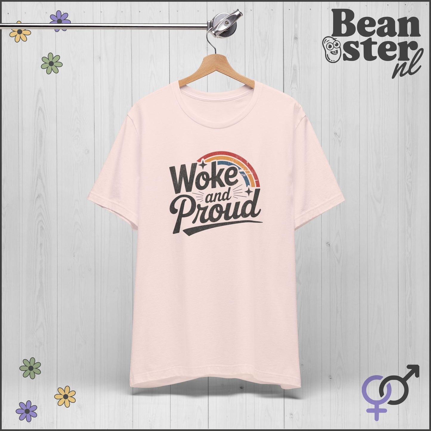 Woke And Proud Shirt | Retro Rainbow