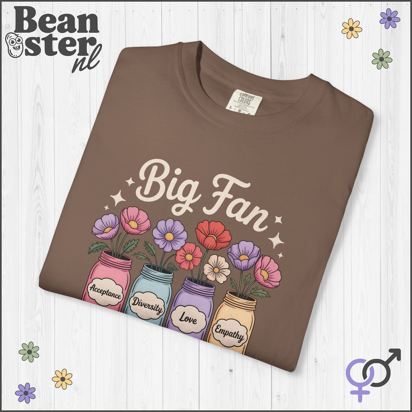 Cute Jar Graphic Tee – Human Rights Flower Slogan Shirt