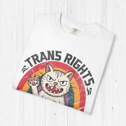 Trans Rights or I Bites Shirt – Funny LGBTQ Cat Tee
