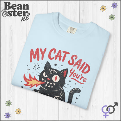 Kawaii Cat Graphic Tee – My Cat Said You’re a Bitch