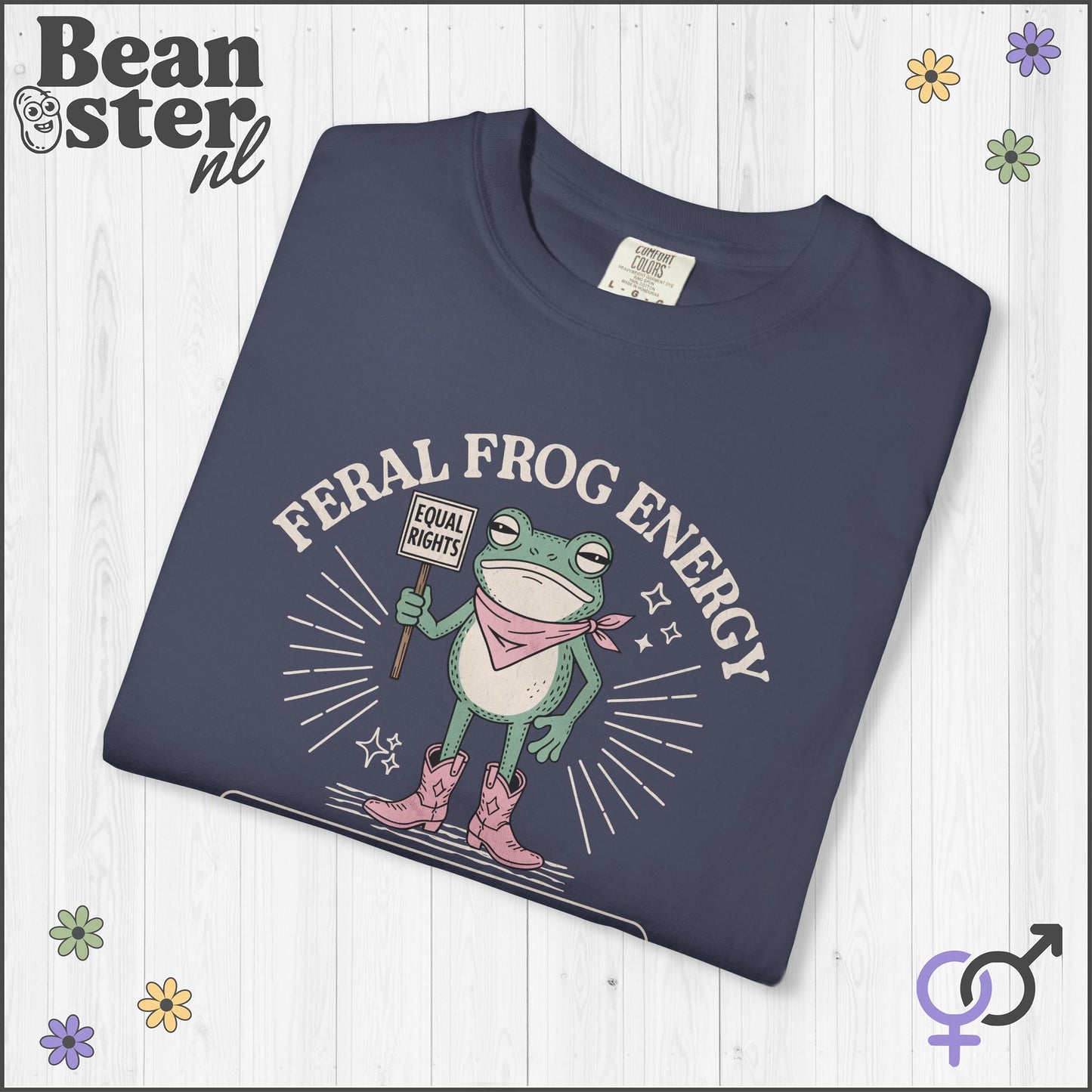 Feral Frog Protest T-Shirt – Funny Feminist Activism Tee
