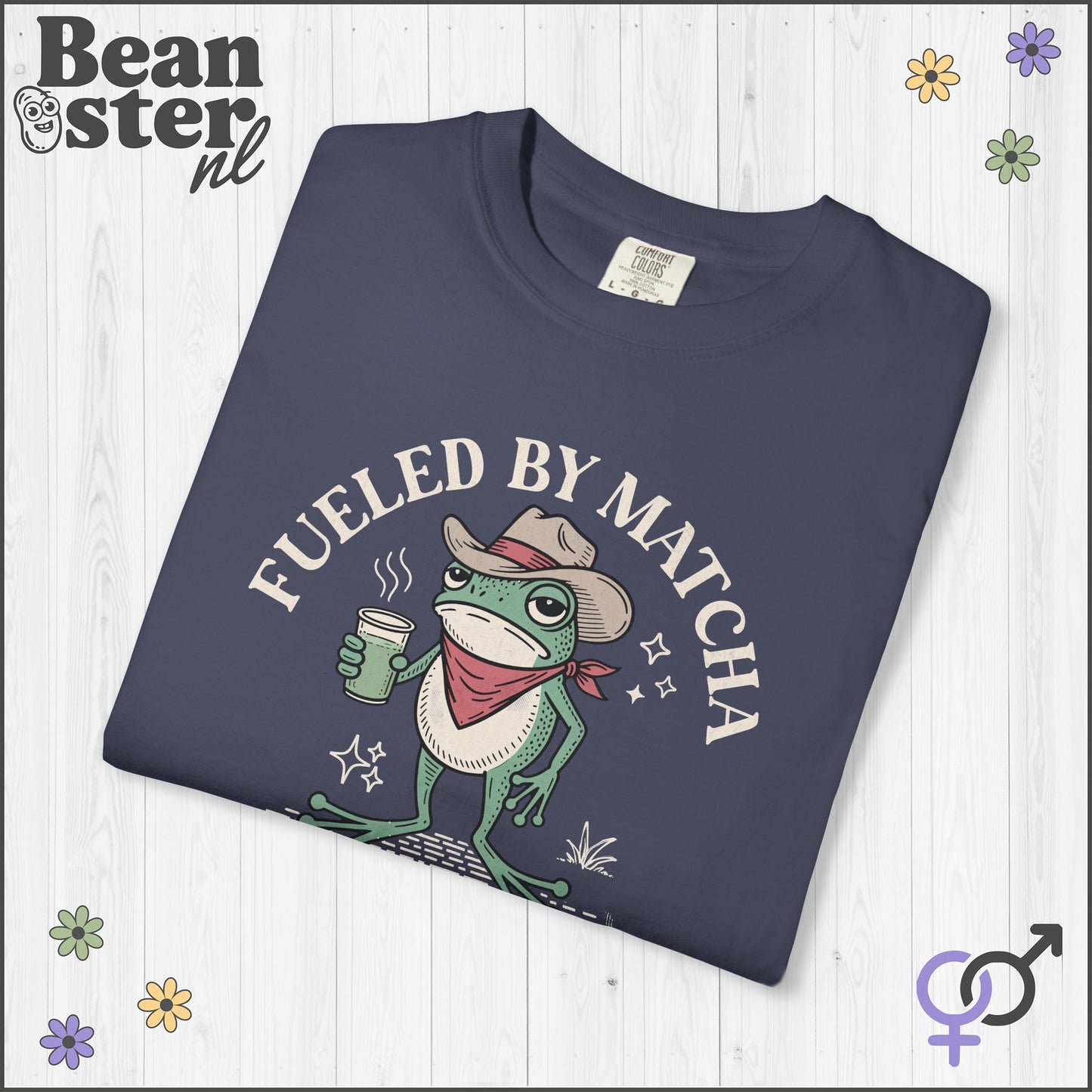 Fueled by Matcha & Anxiety Frog Meme T-Shirt