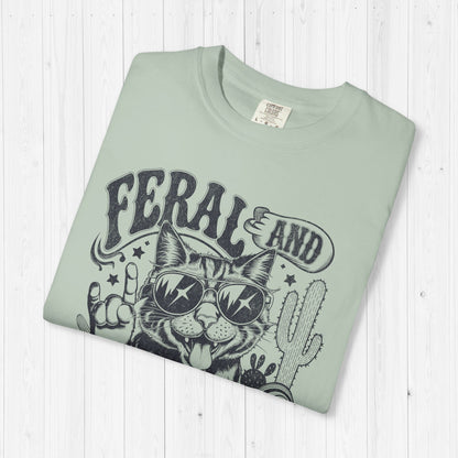 Feral and Spayed Cat Tee – Funny Vintage Feminist Shirt