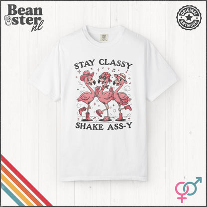 Stay Classy Shake Assy Funny Graphic T-Shirt Tee