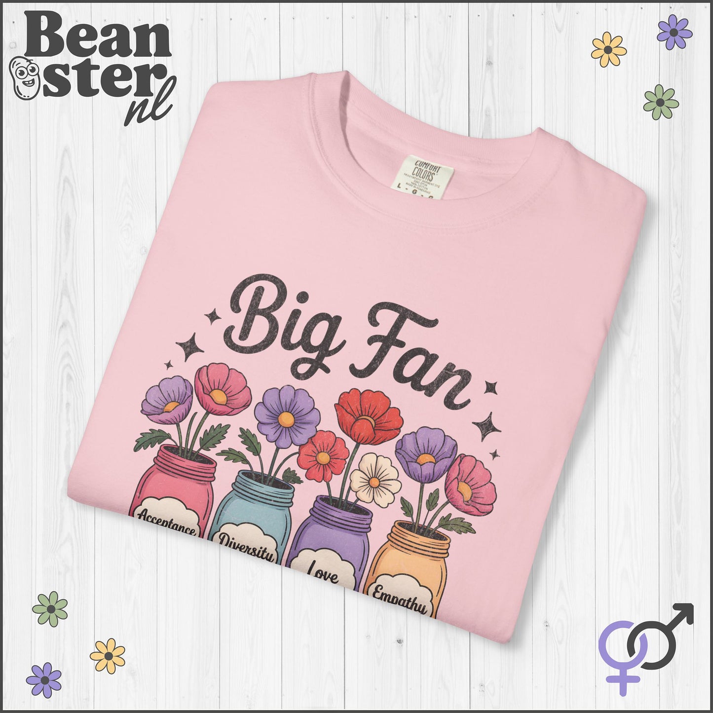 Cute Jar Graphic Tee – Human Rights Flower Slogan Shirt