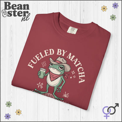 Fueled by Matcha & Anxiety Frog Meme T-Shirt