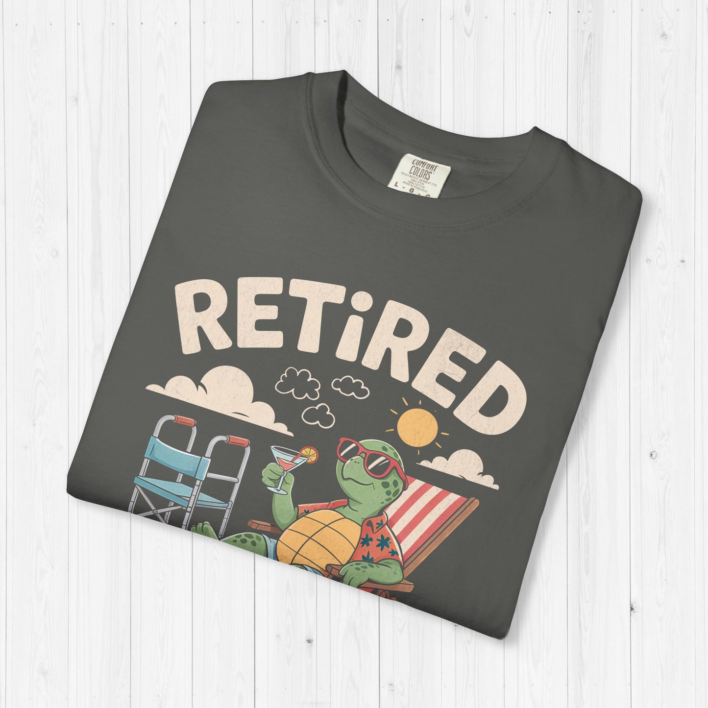 Expired But Still Desired Funny Retired Frog Beach Tee