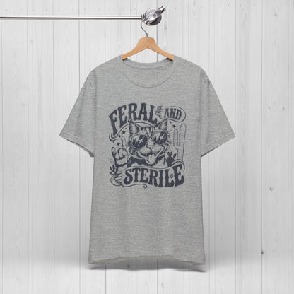 Feral and Sterile Rocker Cat Shirt – Funny Vintage Tee
