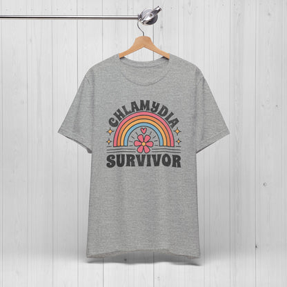 Chlamydia Survivor Shirt 🌈 Funny Rainbow Flower Tee