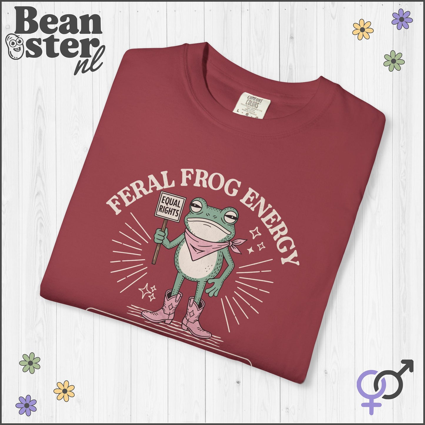 Feral Frog Protest T-Shirt – Funny Feminist Activism Tee