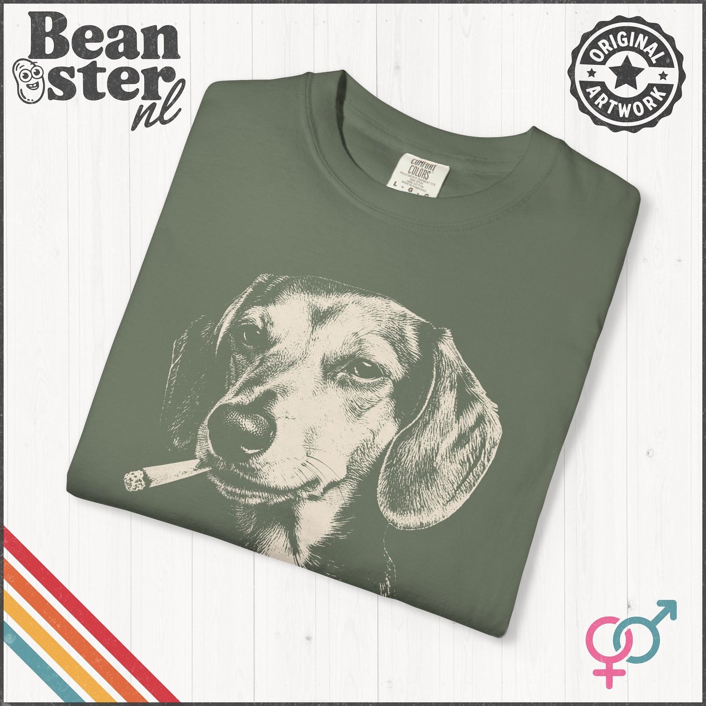 Smoking Dachshund Graphic Tee