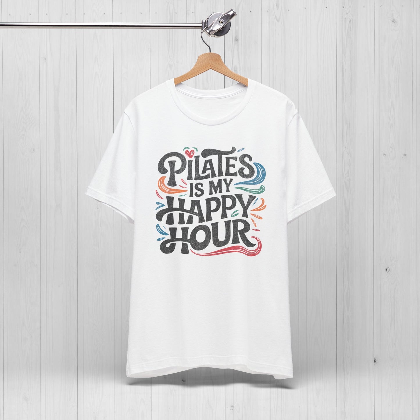 Pilates Is My Happy Hour Shirt – Funny Yoga Gym Tee Gift