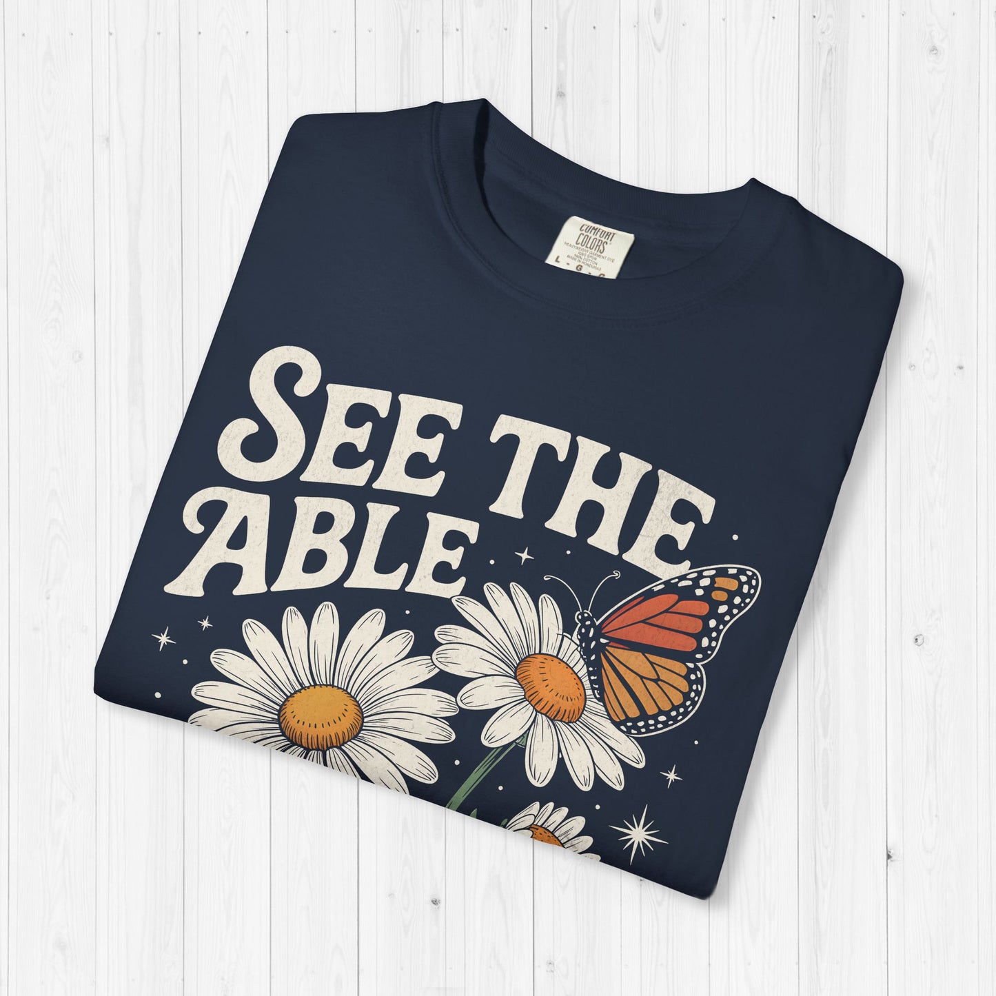See The Able Not The Label Floral Autism Awareness Tee
