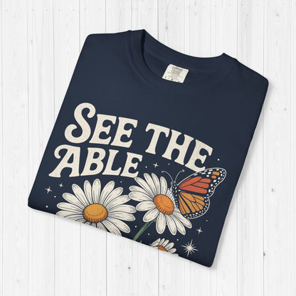 See The Able Not The Label Floral Autism Awareness Tee