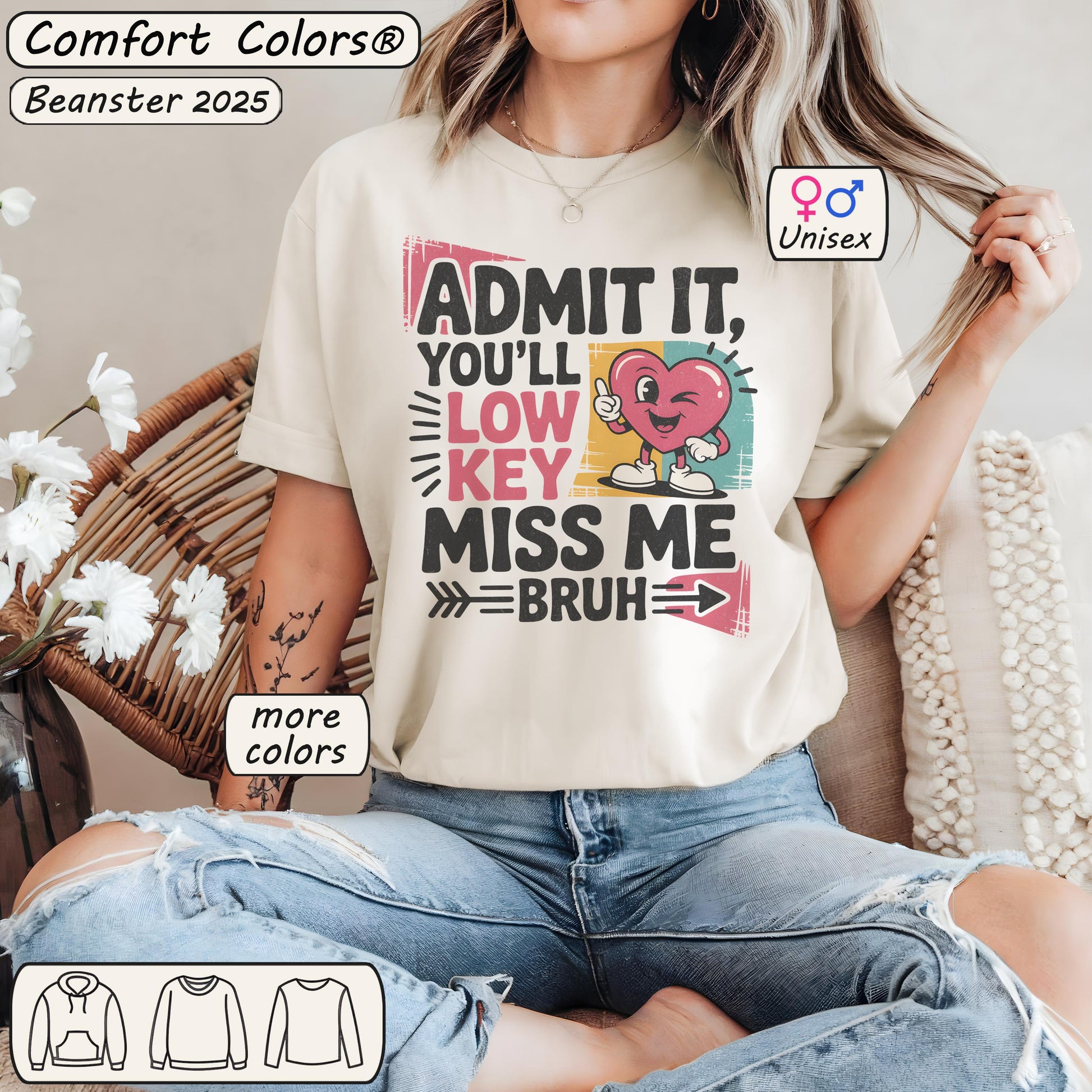 Admit You'll Low Key Miss Me Shirt – 90s Retro Funny Teacher Gift