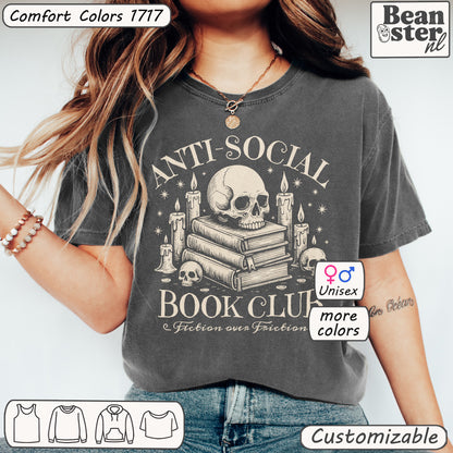 Anti Social Book Club T-Shirt | Funny Book Lover Tee