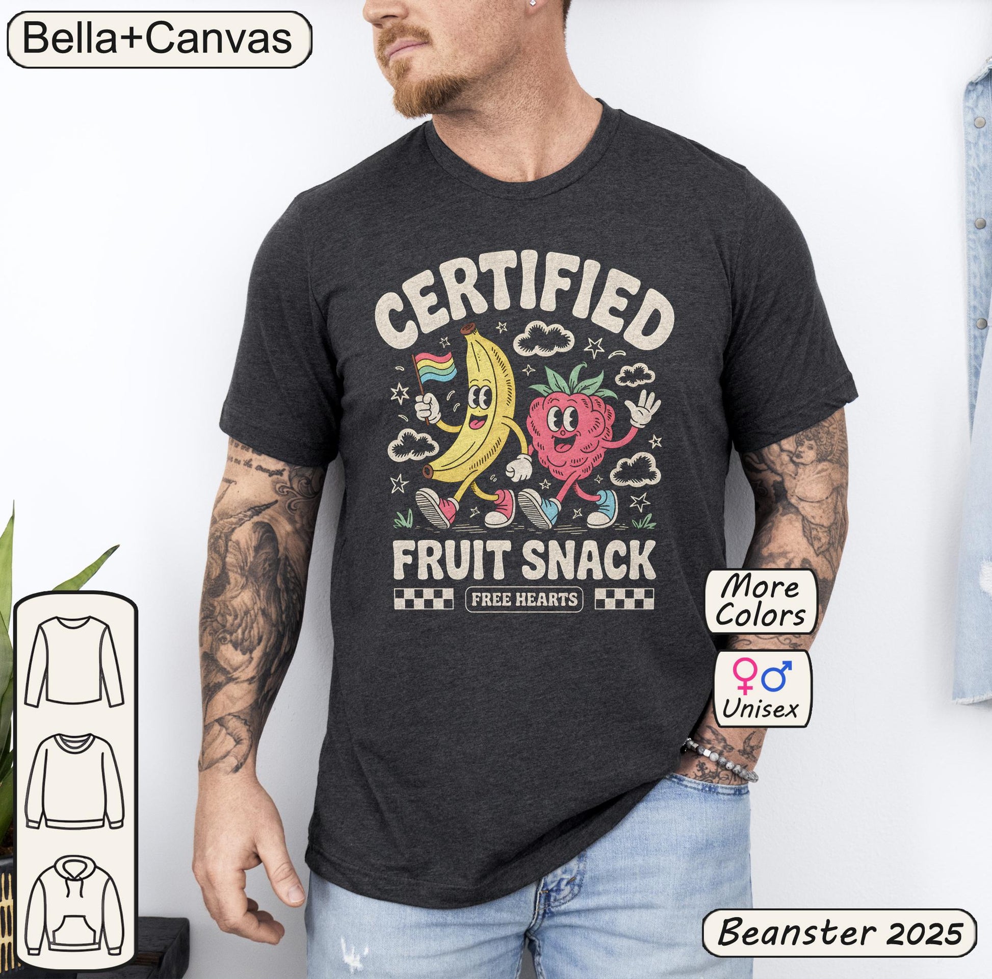 Certified Fruit Snack Tee – Cute Retro LGBTQ Pride Shirt