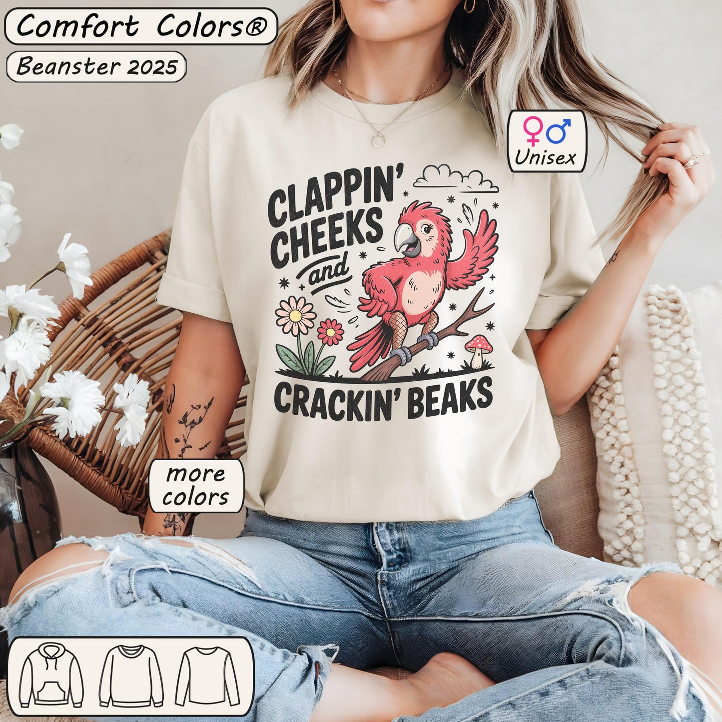 Naughty Parrot Pun T-Shirt