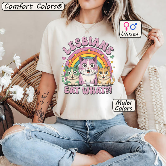 Comfort Colors® Lesbians Eat What Shirt Raunchy Cat TShirt 