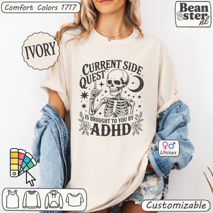 Funny ADHD Skeleton Shirt – Neurospicy, Gen Z Humor Tee